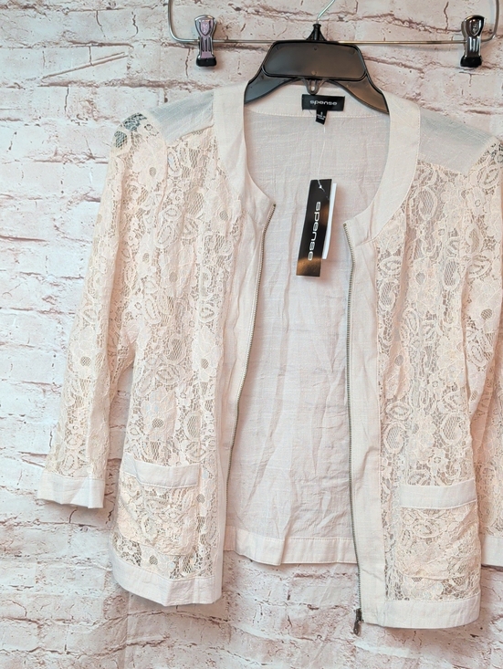 Spense Jackets & Blazers - Spense Women's Cream Lace Zip-Front Jacket Small New Nwt
